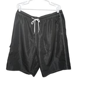 Srnede Swim Trunks XXL Black Cargo Board Shorts 22" Surf Style